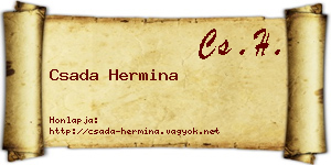 Csada Hermina névjegykártya